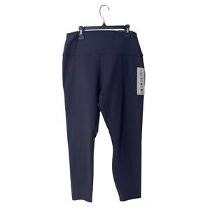 RBX Womens High-Waisted Athletic Leggings XL Black Polyester/Spandex Blend